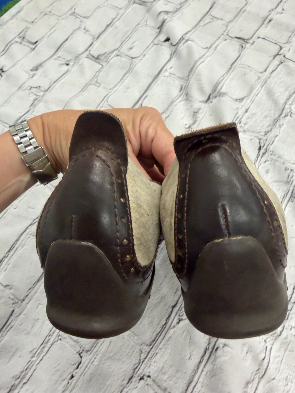 Merrell Plaza Bandeau Dark Taupe Mary Jean Shoes Size 9.5 Women’s GorpCore Wedge - Picture 4 of 15